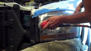 Headlight lens Repair Sanding Dodge 2500 59 Cummins Diesel [upl. by Andersen431]