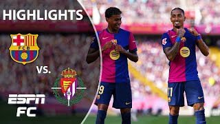 HAT TRICK FOR RAPHINHA 👏 Barcelona vs Real Valladolid  LALIGA Highlights  ESPN FC [upl. by Rodge]