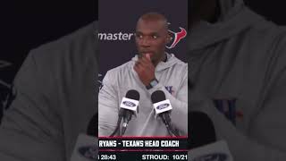 Asked texans HC DeMeco Ryans about potential offensive line changes amp he had some STRONG words [upl. by Linnie]