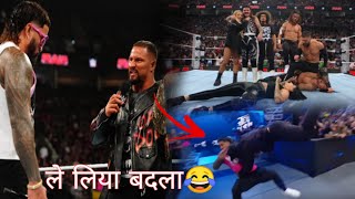 Bron breakker attack Jey uso 😂 judgement day destroy Rhea and Damian Raw part 2 [upl. by Lolanthe]