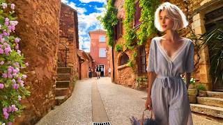 Roussillon The Most Beautiful Villages in France in the Stunning Landscape  4K walking tour [upl. by Wilburn920]