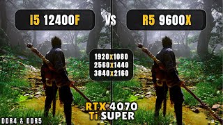 Intel Core i5 12400F vs Ryzen 5 9600x  1080p 1440p 4K  Ultimate Comparison  4070 Ti Super [upl. by Guidotti]