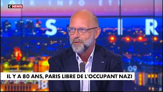 Frédéric Fougerat  Libération de Paris  la communication du Gal de Gaulle  CNEWS  26 août 2024 [upl. by Nilrac989]