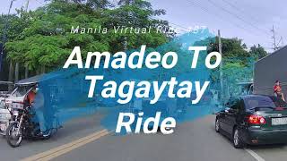 Manila Virtual Ride 87 Amadeo to Tagaytay [upl. by Noseaj]