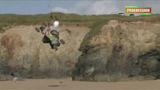 Unhooked Kiteloop  Lewis Wilby  Progression Kite Landboarding [upl. by Wolpert296]