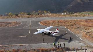 Bajura Airport  Plen flight in Bajura Singal engine plen  Makalu Air [upl. by Kehr]