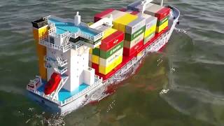 RC Container Ship In The Sea [upl. by Anestassia]