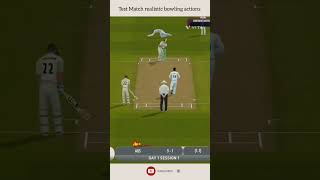 Real cricket 22  Indian Bowlers Test match Realistic bowling Actions 🔥 shortsfeed shorts short [upl. by Brewer]