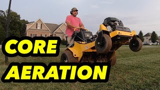 Overseed an Existing Lawn  Core Aeration [upl. by Roseanna]