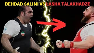 LASHA TALAKHADZE VS BEHDAD SALIMI LEGENDARY BATTLEFIRST EVER 220 KG SNATCH [upl. by Llennaj]