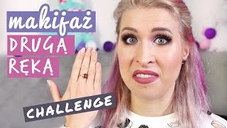 ♦ Challenge makijaż drugą ręką ♦ Agnieszka Grzelak Beauty [upl. by Lyrrehs]