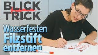 Wasserfesten Filzstift mühelos entfernen  BLICKTrick  Life Hacks [upl. by Sorel]