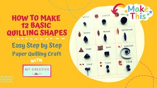 Quick amp Easy Paper Quilling Shapes for Beginners  My Creative Camps Beginner Paper Quilling Kit [upl. by Hoes112]