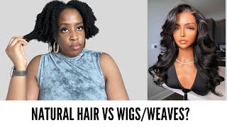 WHY I WAS HIDING MY THICK NATURAL 4C HAIR UNDER WIGSWEAVES THE REAL REASON BLACK WOMEN WEAR WIGS [upl. by Nessy]