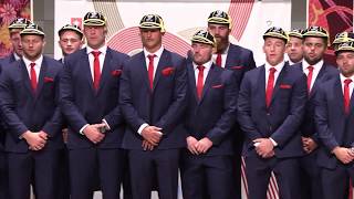 Wales Sing Hymn Calon Lan At Capping Ceremony  Rugby World Cup [upl. by Di]