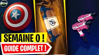 Guide Complet des Défi de la Semaine 0 Fortnite Saison 4 Tuto Astuce Quête Hebdomadaires Chapitre 5 [upl. by Kiersten]