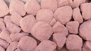 ASMR Chunks Series Part 14 Red Sand mix 0 Size Stones Floor Clay Pot Crumbling clay satisfying [upl. by Vonni686]