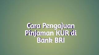 Cara Pengajuan Pinjaman KUR bunga rendah cuma 03 di Bank BRI Dengan Mudah [upl. by Defant]