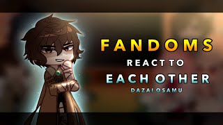 Fandoms react to each other  Dazai Osamu  56 RoseGacha [upl. by Leina]