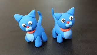 Cat Polymer Clay Toys Making How To Make Cat Clay Modelling For Kids clay Video for Toddlers [upl. by Sherm55]