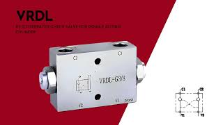 PILOT OPERATED CHECK VALVE FOR DOUBLE ACTING CYLINDER – VRDL  HFD Hydraulic [upl. by Ettolrahc]