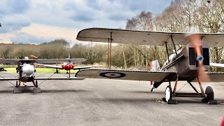 SE5A amp EASTCHURCH KITTEN BI PLANE ENGINE RUNS  YORKSHIRE AIR MUSEUM THUNDER DAY 2024 [upl. by Edijabab]