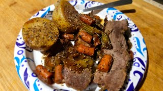 Cooking Dutch Oven Pot Roast With An Open Fire Twist [upl. by Grube]