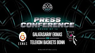 Galatasaray EKMAS v Telekom Baskets Bonn  Press Conference  BCL 202324 [upl. by Elyrpa]