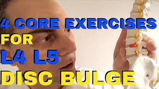 4 GREAT Core Strengthening Exercise For L4 L5 Disc Bulge L5 S1 Disc Bulge  Dr Walter Salubro [upl. by Alfie]