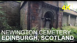 EDINBURGH SCOTLAND  Newington Cemetery l 4K Walk [upl. by Engleman]