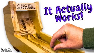 CNC Woodworking Building a Table Top SKEEBALL Game [upl. by Ennayelhsa]