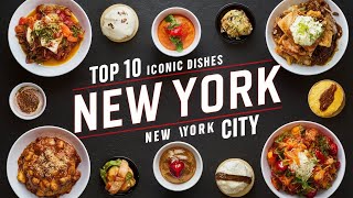 Top 10 Iconic Dishes from New York City [upl. by Ahsenad]