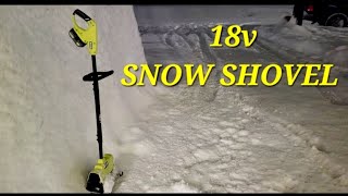 Ryobi 18v snow shovel review [upl. by Torbert]