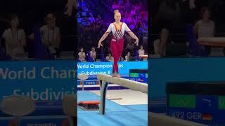 Antwerp 2023 Karina SCHOENMAIER🇩🇪 balancebeam worldchampionship gymnast [upl. by Aihseit]