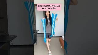 ĐÔI BOOTS MÀU XANH 🤔 makeup beauty fashion stylish [upl. by Adyaj]