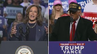 Election Day Donald Trump and Kamala Harris close presidential campaign in swing states [upl. by Carpet549]