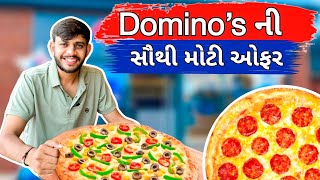 Dominos large pizza offer in Ahmedabad  Pizza  Street Food Ahmedabad [upl. by Ardussi67]