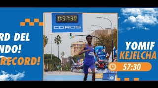 Half Marathon WR Kejelcha Youmif تحطيم الرقم القياسي العالمي رغم هذه الاسباب [upl. by Geiger555]