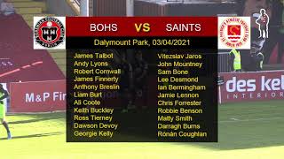 Highlights Bohs 0  Saints 1 03042021 [upl. by Soinotna894]