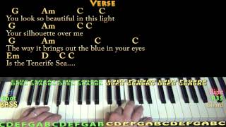 Tenerife Sea Ed Sheeran Piano Cover Lesson in G with ChordsLyrics [upl. by Mathews]