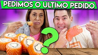 Desafio do Delivery Sushi 🍣 O que a última pessoa pediu de comida japonesa [upl. by Inilahs]