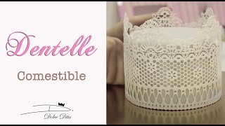 🎂 DENTELLE ALIMENTAIRE COMESTIBLE Comment la Préparer et Utiliser pour Décorer un Gâteau CAKE DESIGN [upl. by Jacynth]