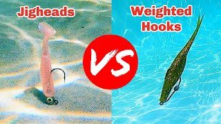 Jig Heads VS Weighted Hooks Underwater Footage amp How To Tips [upl. by Suqram547]