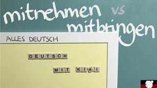 AllesDeutsch다독일어mitnehmen vs mitbringen A2B1 [upl. by Gayl]