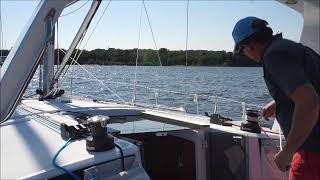 Furling Mainsail While On The Water  Furling Part 4 [upl. by Melessa]