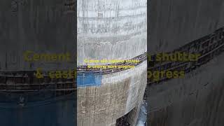 Cement silo slipform shutter amp casting work progress shortsvideo foryou [upl. by Akehsyt]