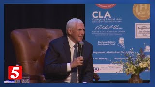 I did my duty that day Former VP Mike Pence talks Jan 6 democracy at MTSU [upl. by Ilrak]