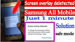 Screen overlay detected Samsung J5 amp All Samsung Problem Solved Fixed Problem Screen overlay [upl. by Desimone780]