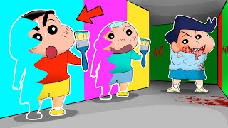 Shinchan Hides In Colour To Survive From Seeker 😱🔥  Roblox Colour or Die Challenge  Funny Game 😂 [upl. by Whitcomb639]