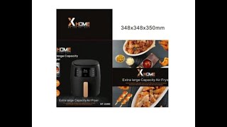 Tienda Virtual Galensaenz  Freidora De Aire 8 Litros Sin Aceite Extra Grande Air Fryer COLOR NEGRO [upl. by Eittol]